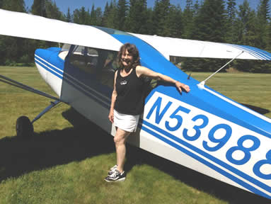 Marian Jensen with her Citabria